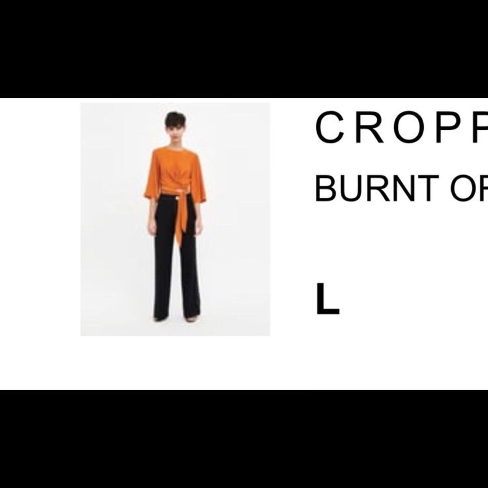 Burn orange crop top